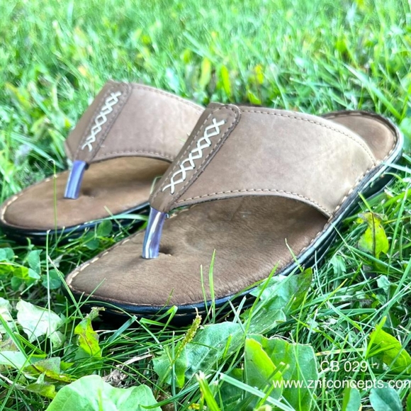 Men's Genuine Leather Sandals - Picture 2 of 5